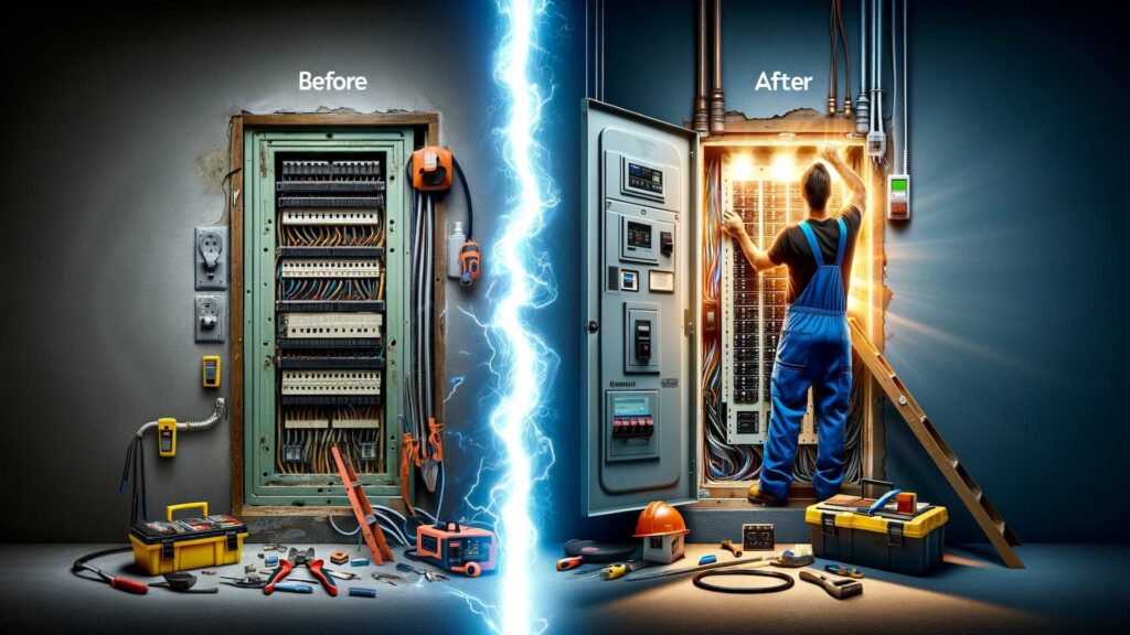 Outdated electrical panels replacement