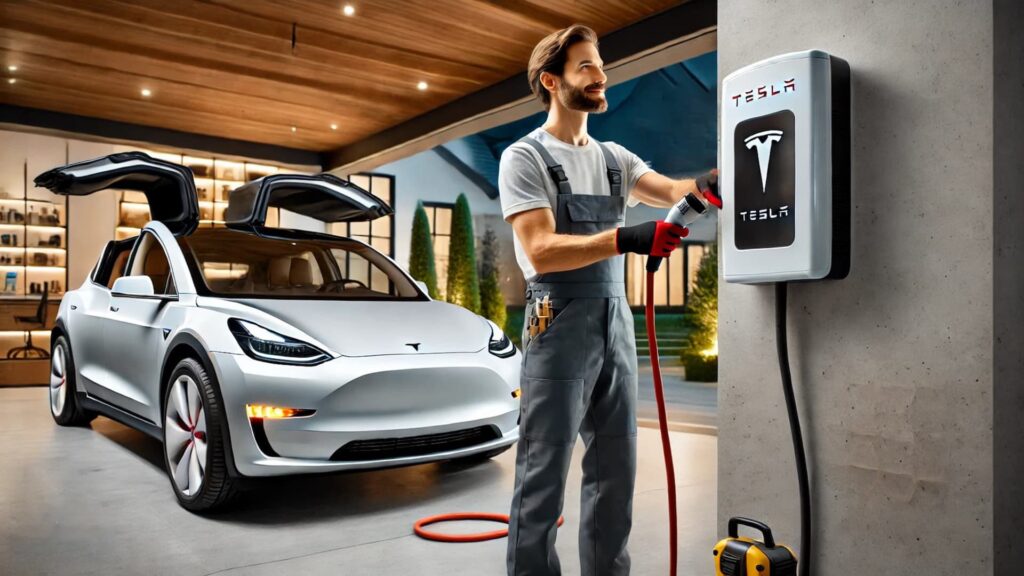 Tesla wall charger installation