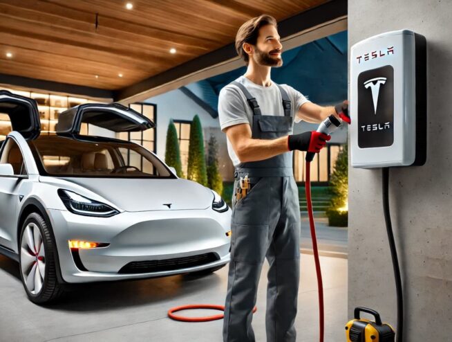 Tesla wall charger installation