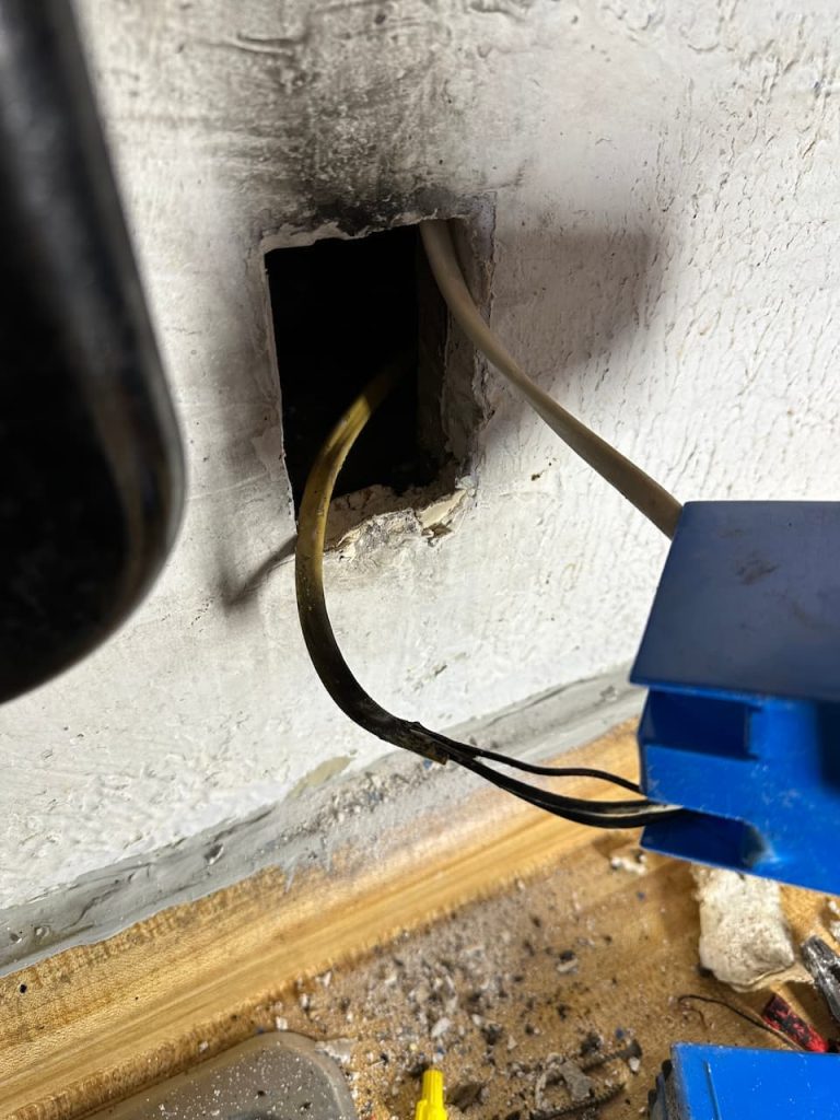 Burned Outlet Before