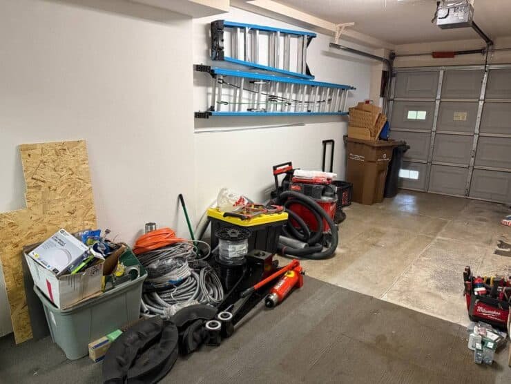 Max Electric's tools, ladders, and electrical equipment