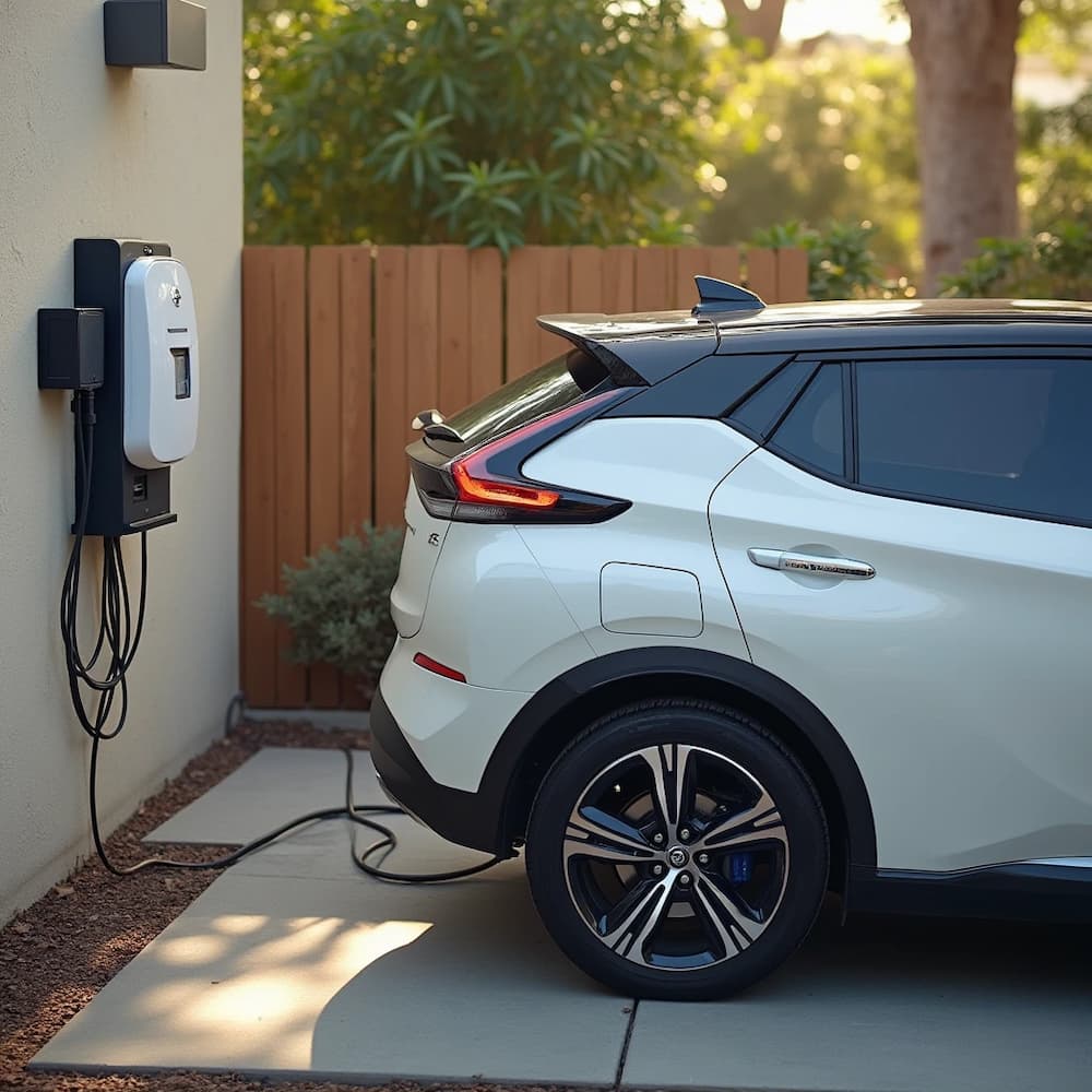 nissan EV charger installation Nissan EV charger at house