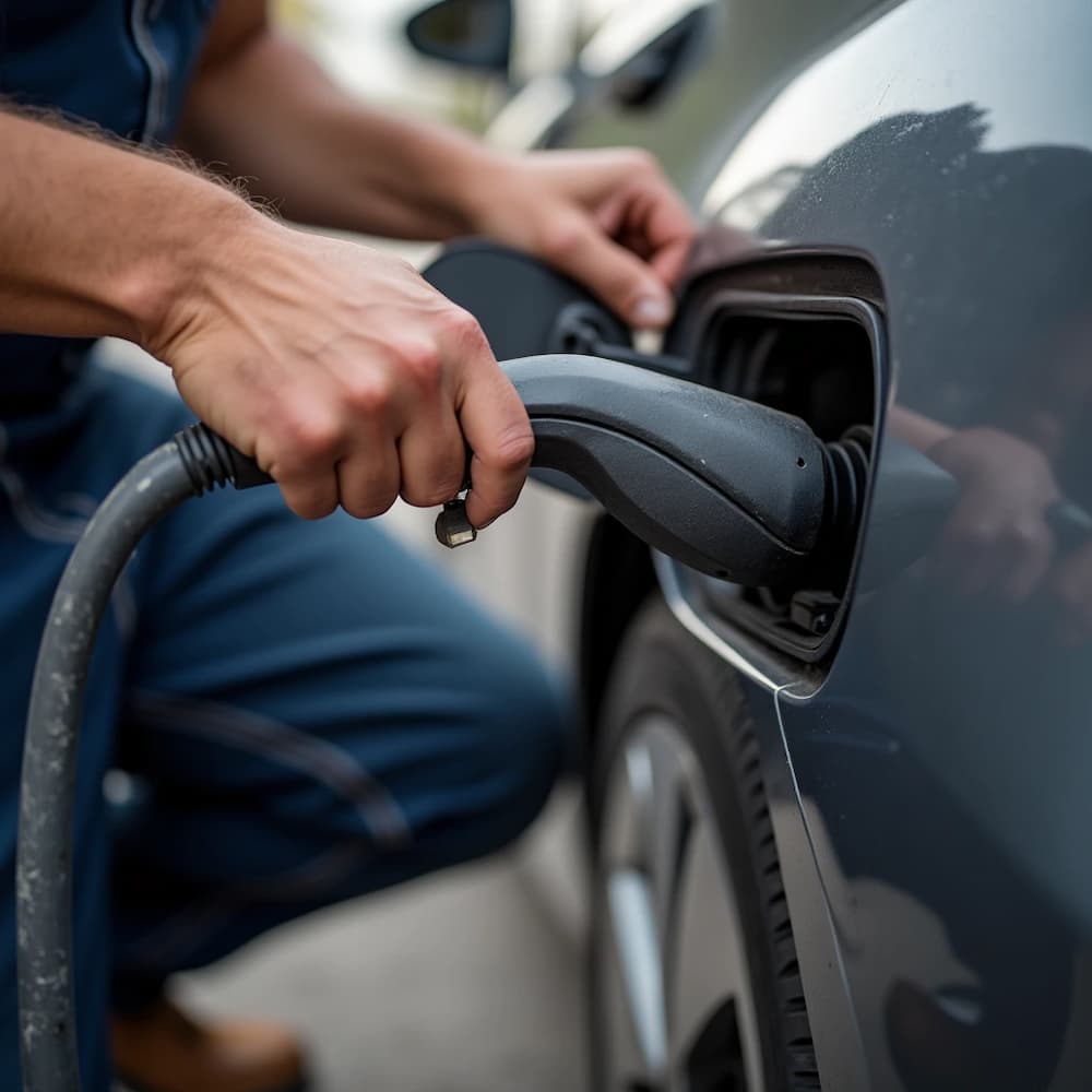 volkswagen charger installation volkswagen charger plugged-in