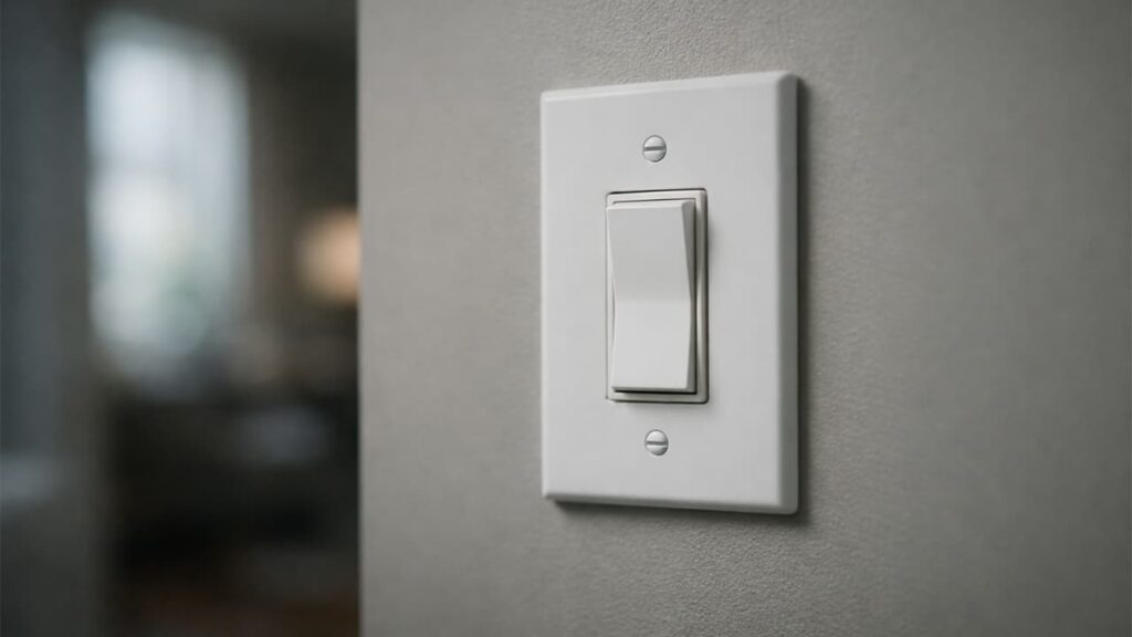 Buzzing light switch on a wall in a San Francisco home