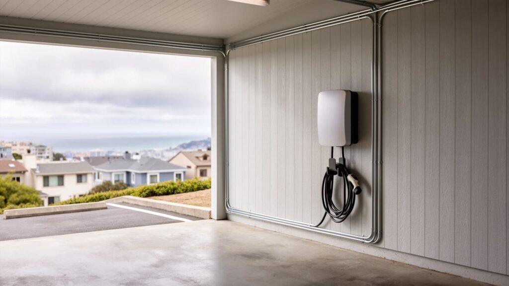 Installed EV Charger Mounted EV charger