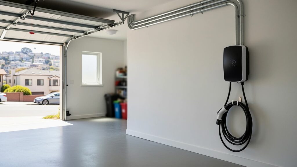 Professinally mounted EV charger