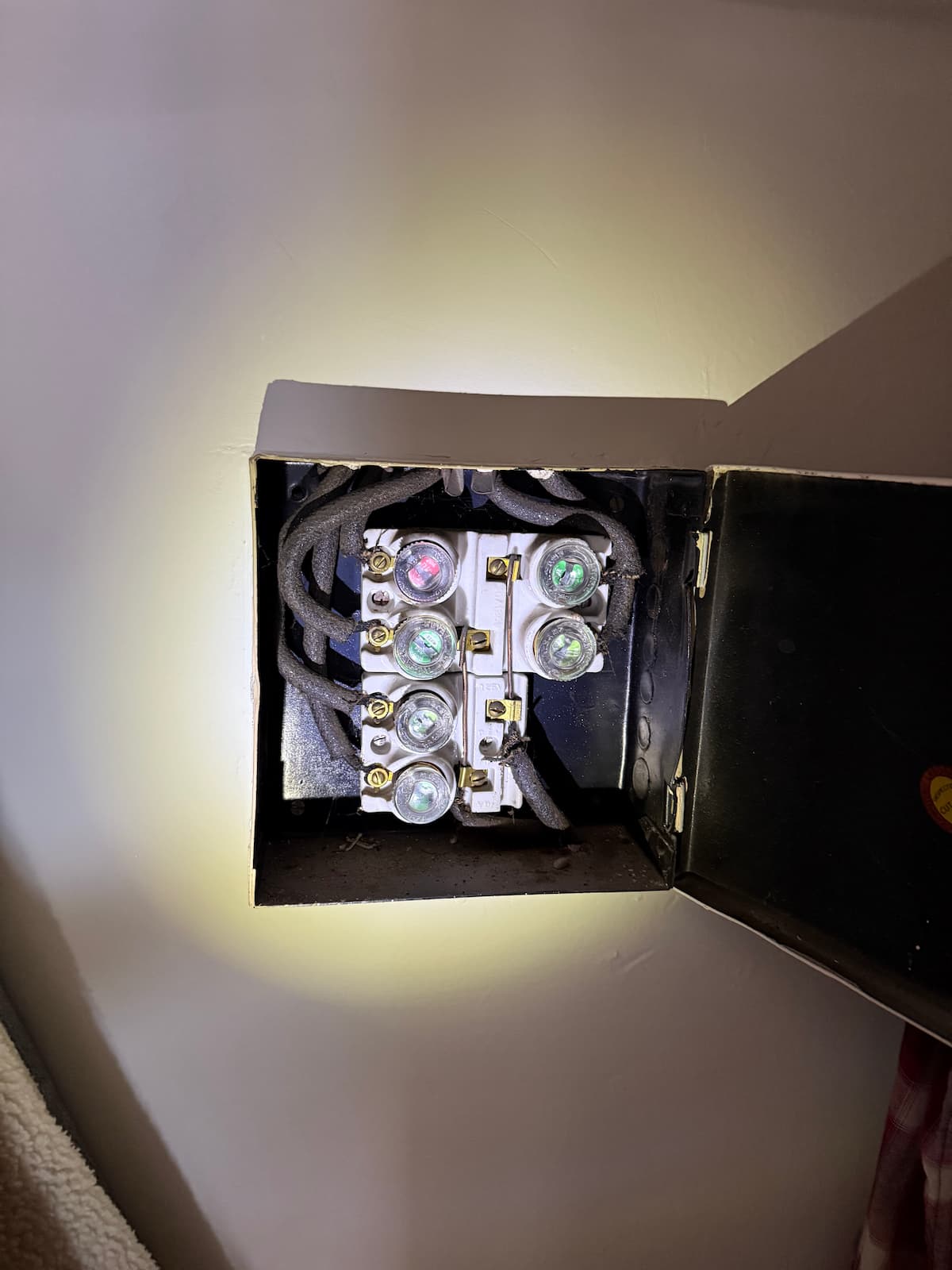 Crowded electrical box in an older wiring system
