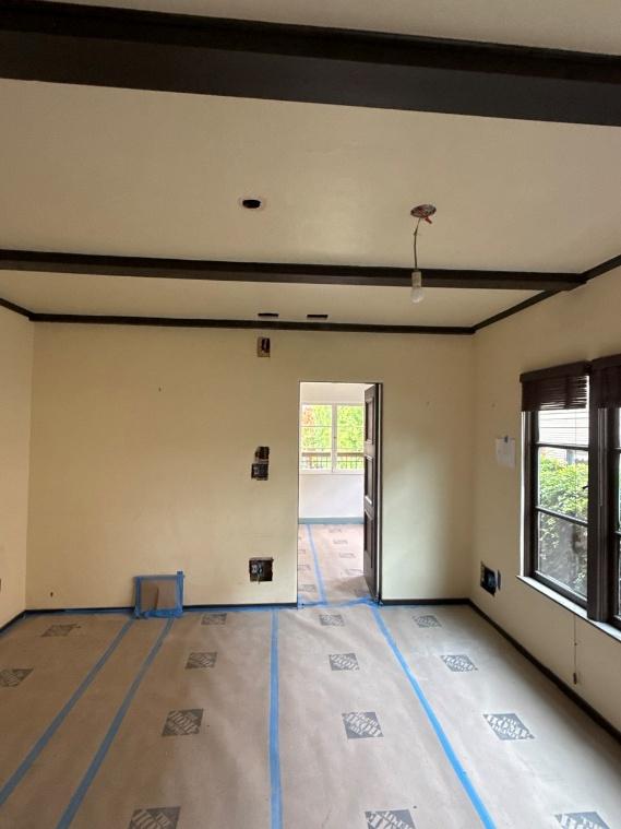 Interior room during full house rewiring in Alameda