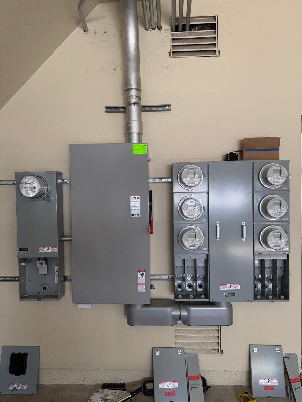 Completed main panel replacement work in San Francisco multi-unit building