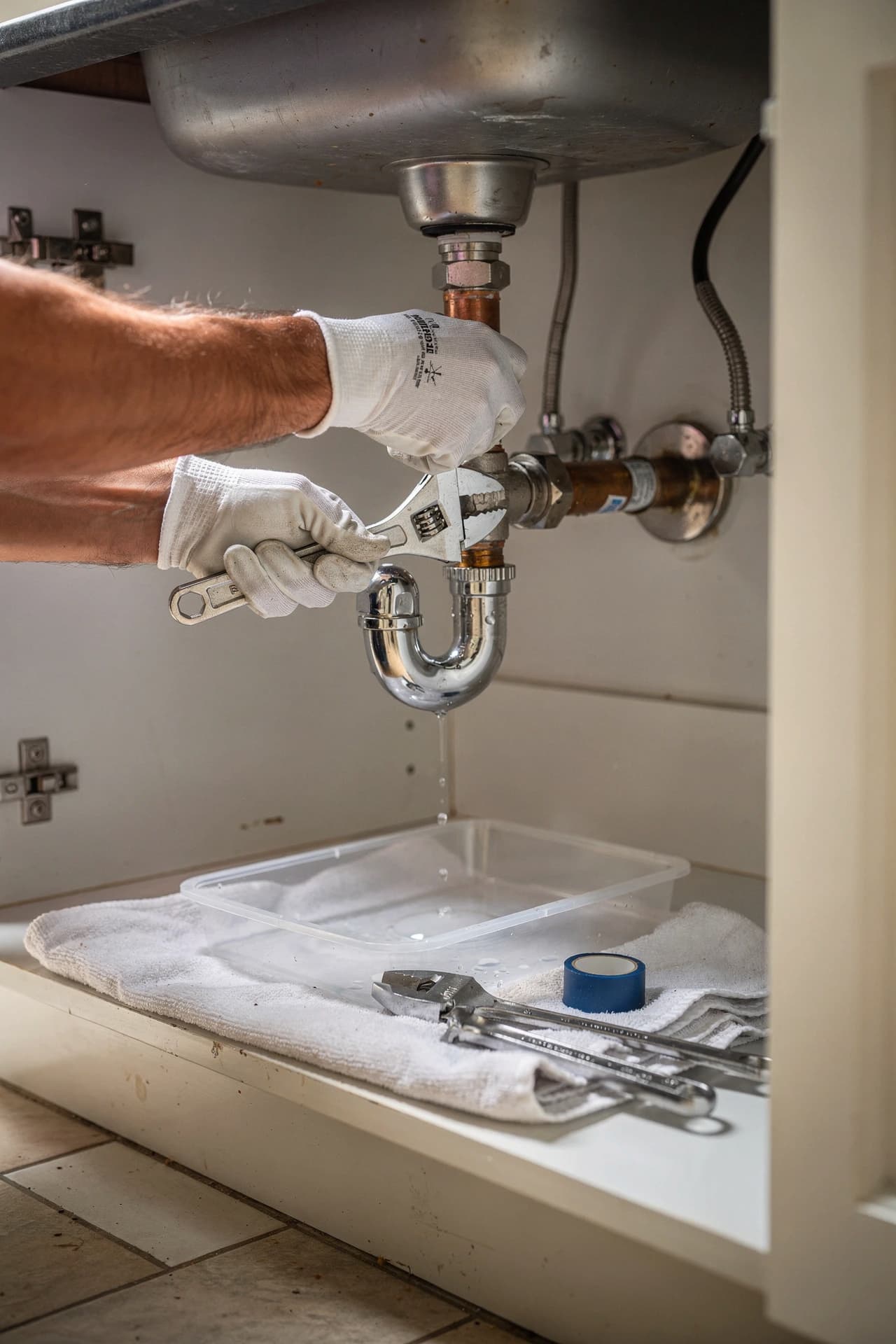 Residential Plumbing Repair for San Francisco Homes Residential plumber repairing a leak inside a San Francisco home