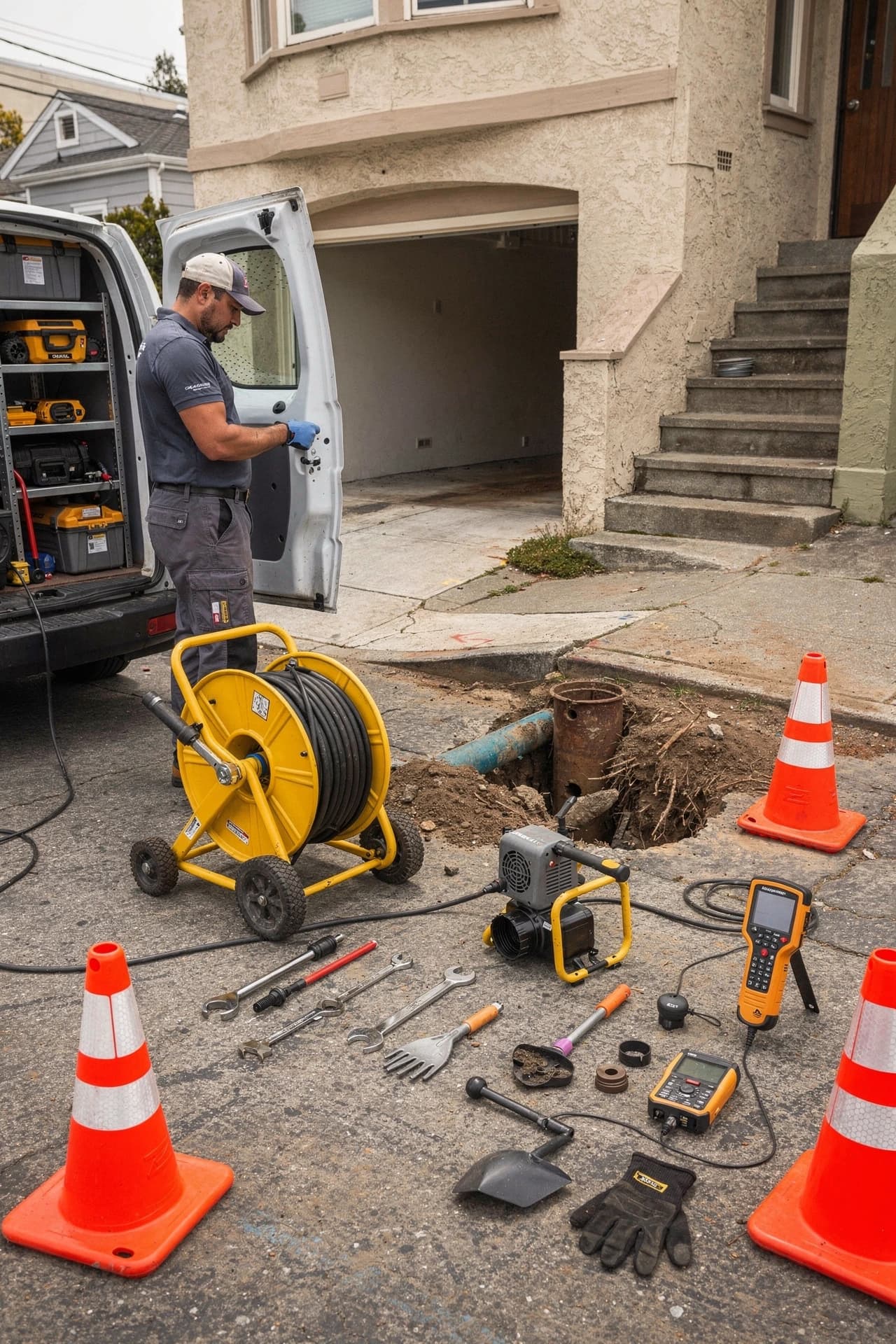 Sewer Line Repair Services in San Francisco Temporary service image for sewer line repair services
