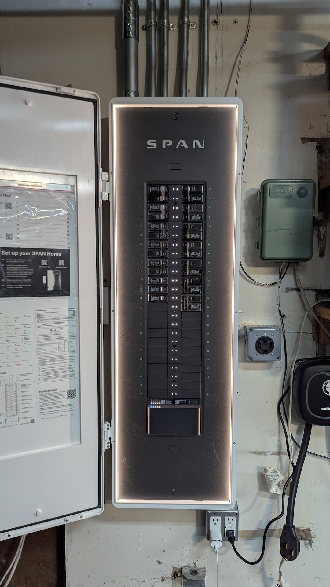 Completed SPAN Smart Panel with open door detail