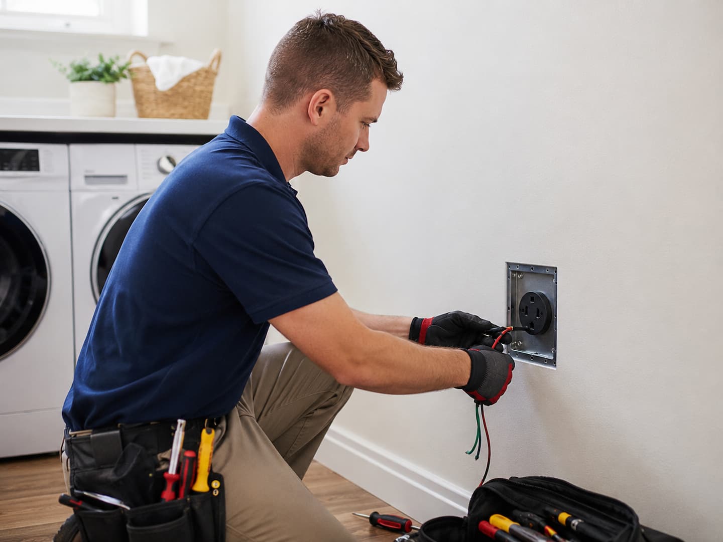Dryer and stove 240V circuit installation