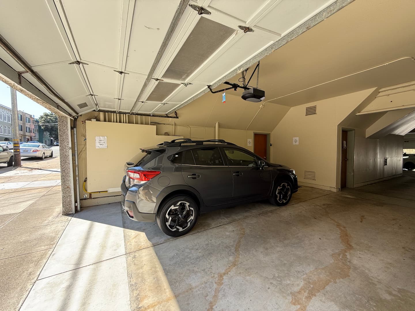 Garage service equipment location before upgrade