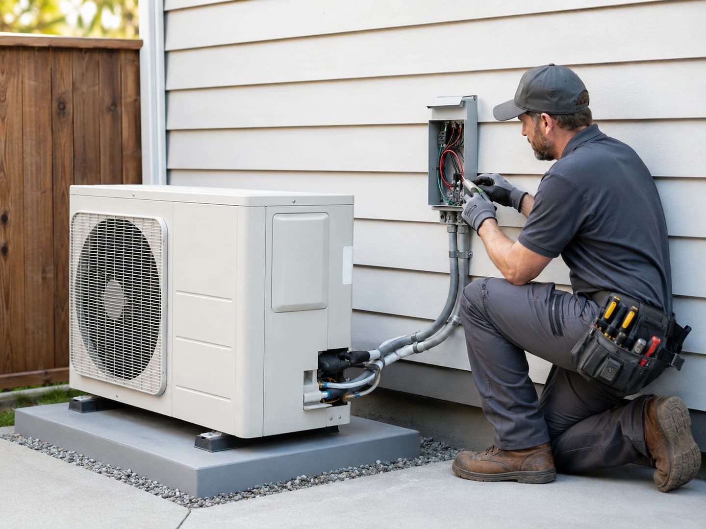 Heat pump dedicated circuit installation
