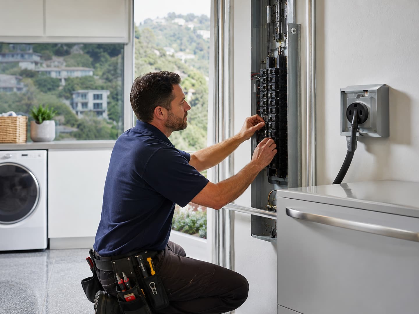 Dedicated appliance circuit installation in a Mill Valley utility area