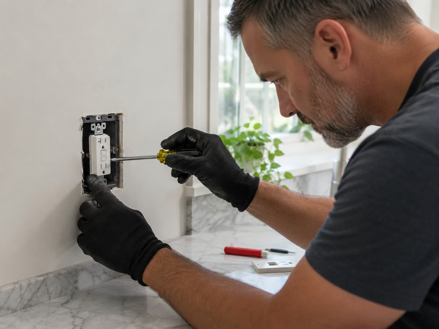 GFCI outlet repair in a Sausalito home