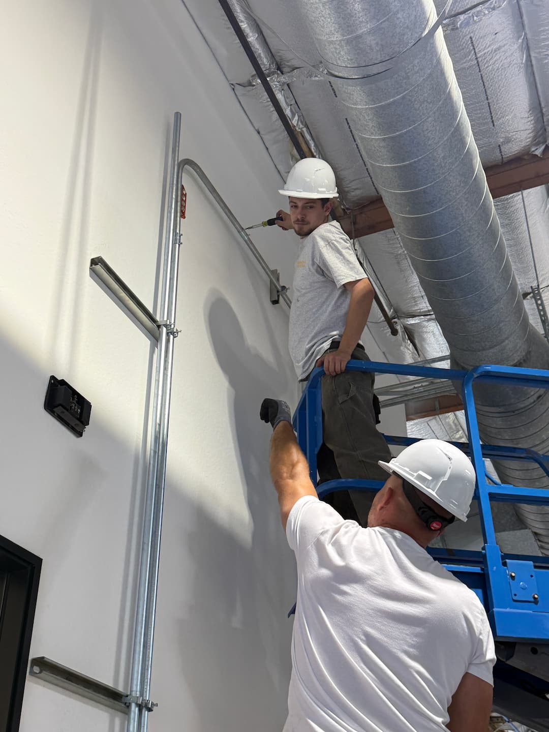 Wall conduit installation for equipment circuits