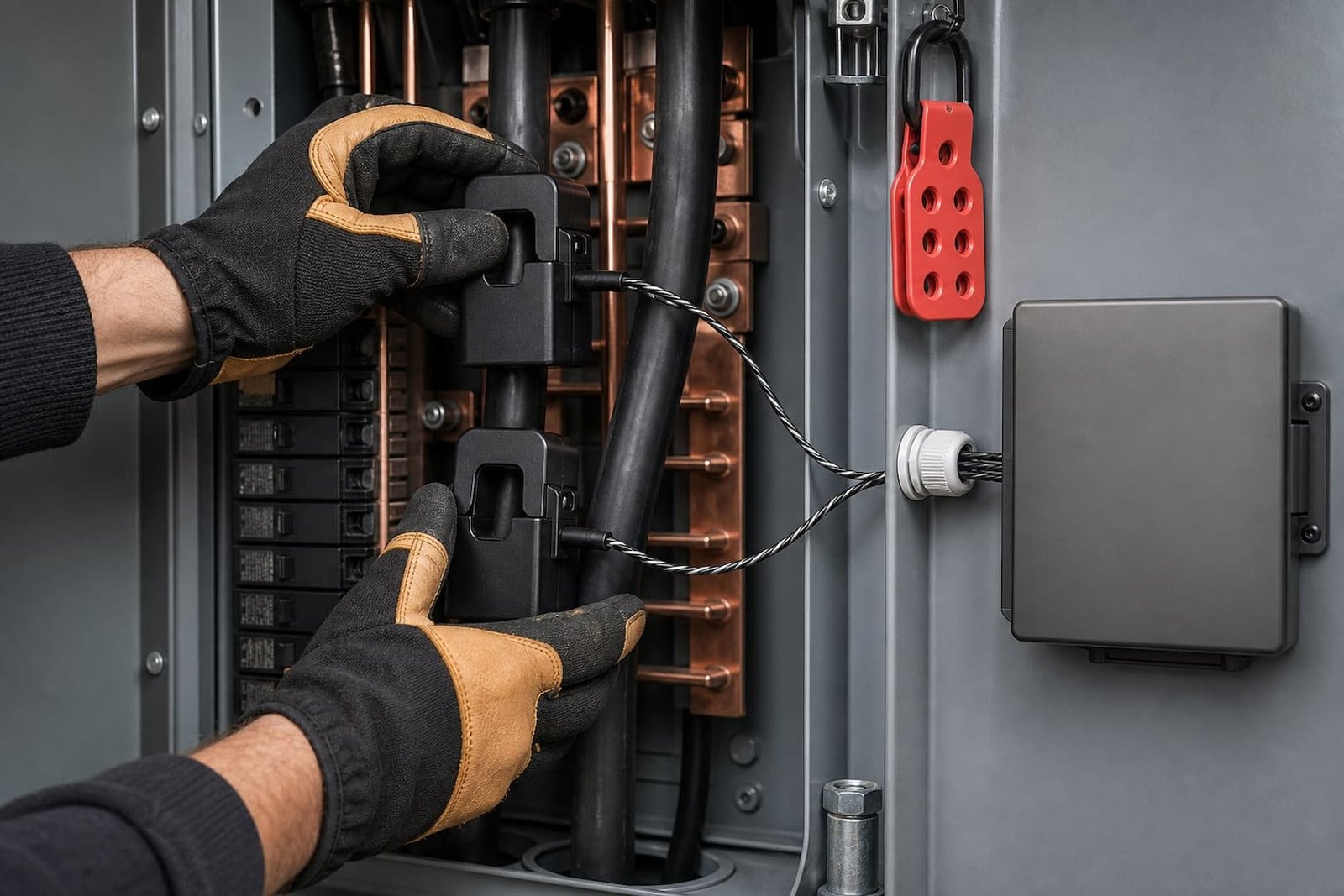 Current sensors used by an EV load-management system