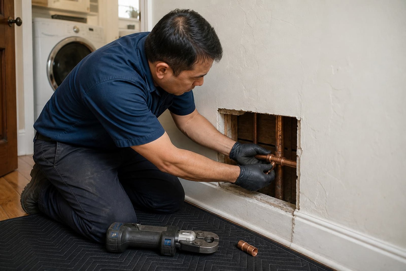 Professional leak repair services in san francisco work area and equipment