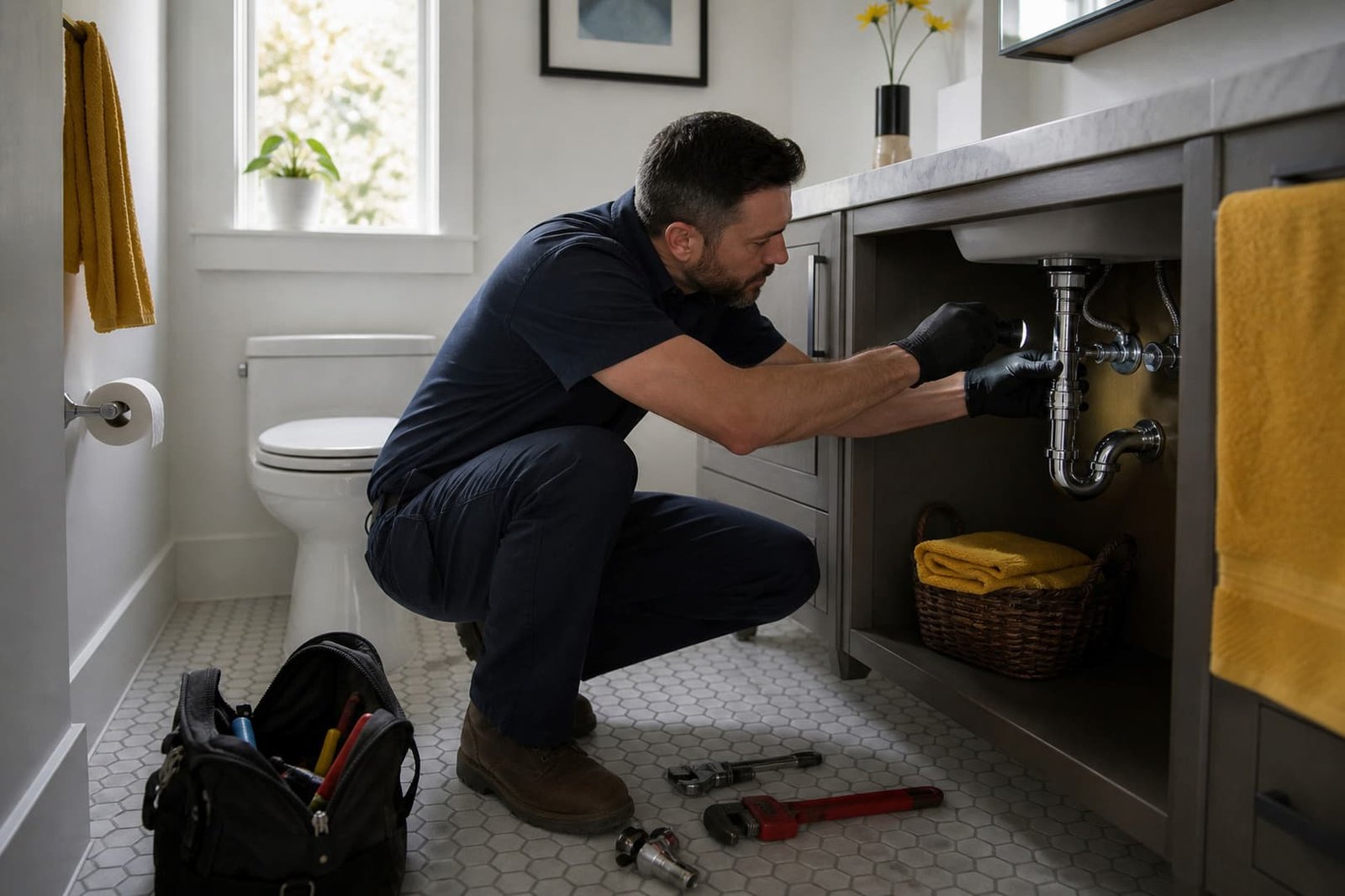 Professional residential plumbing repairs in san francisco work area and equipment