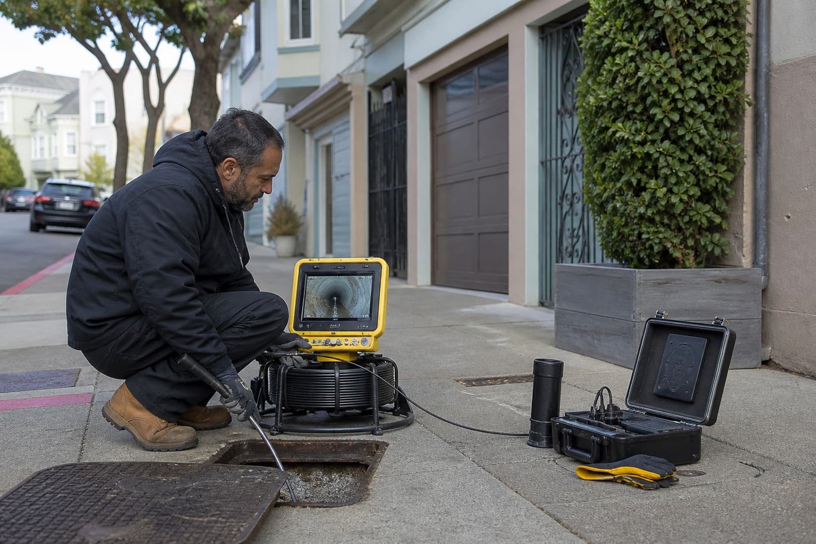 Sewer Camera Inspection in San Francisco service assessment by a plumber