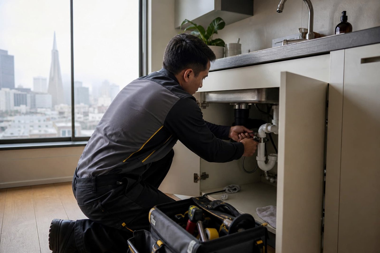 Emergency Plumbing Services in San Francisco service assessment by a plumber