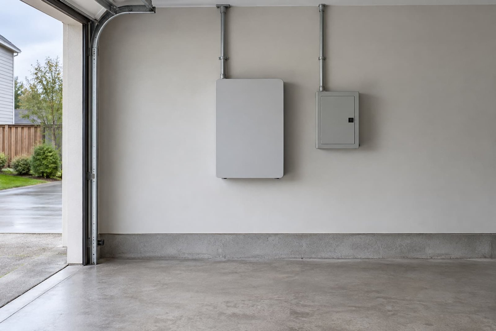 Enclosed backup energy equipment in a utility area